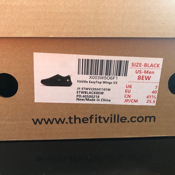 FitVille Men's 8W or Women's 10W EasyTop Adjustable Wings Diabetic Shoes - Picture 6 of 9